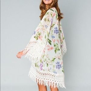 Show Me Your Mumu Floral Fringe Kimono